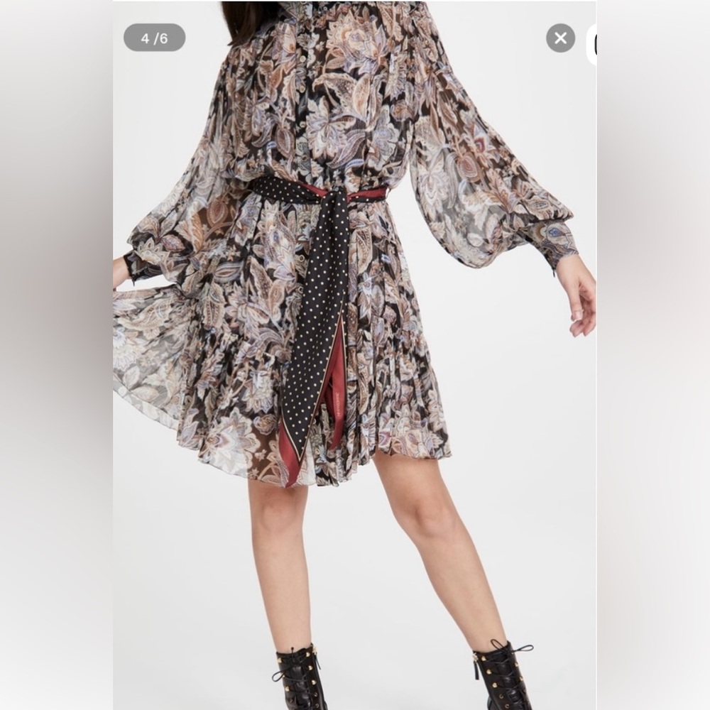 Zimmerman Floral Long Sleeve Dress and Slip Dress Set
Size US 8